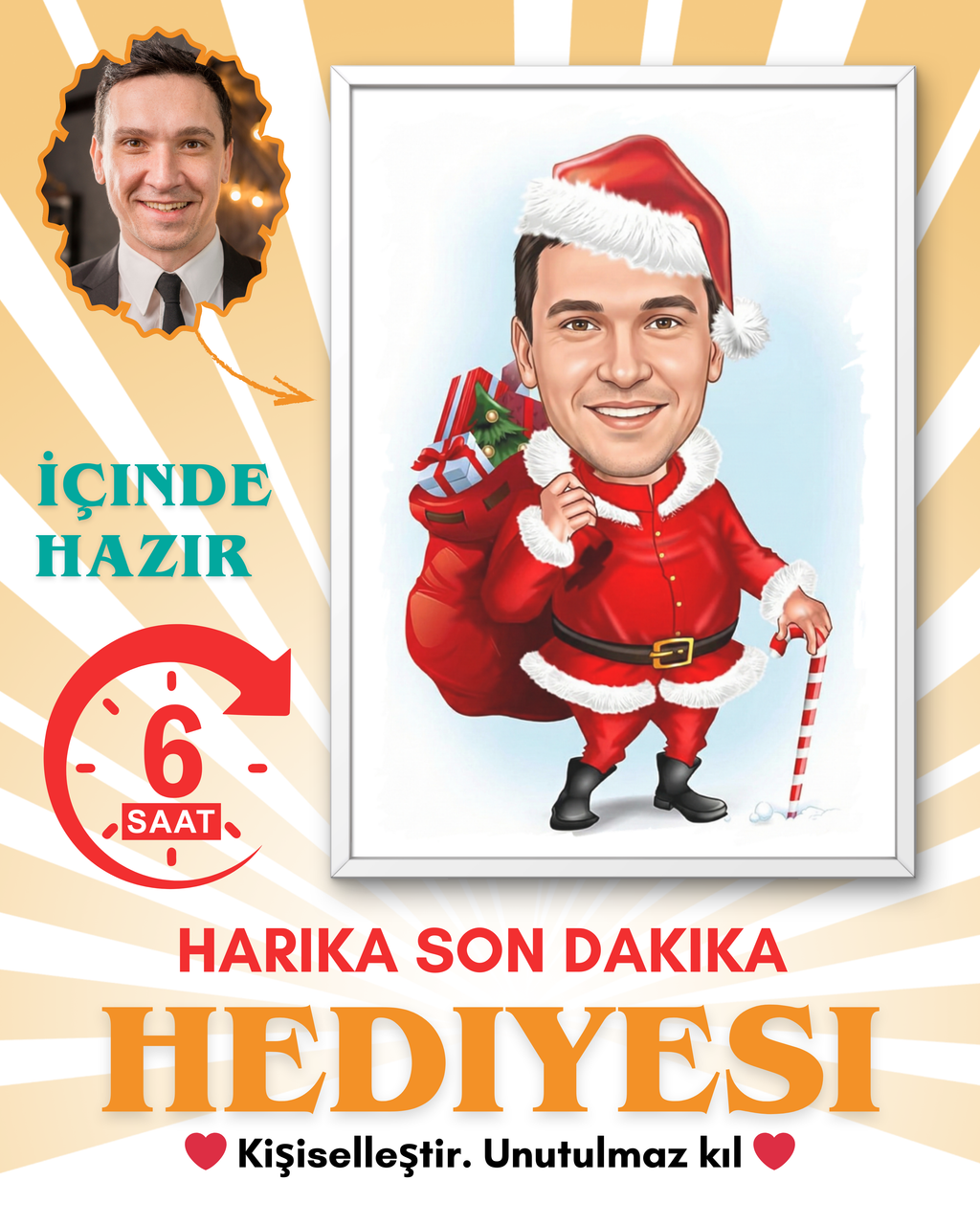 P08 : Santa Claus Gift Bag Portrait